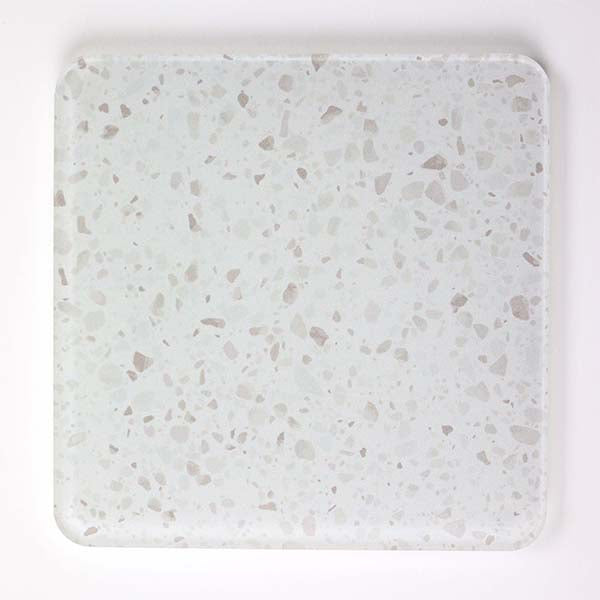 White Granite Effect Square Coaster
