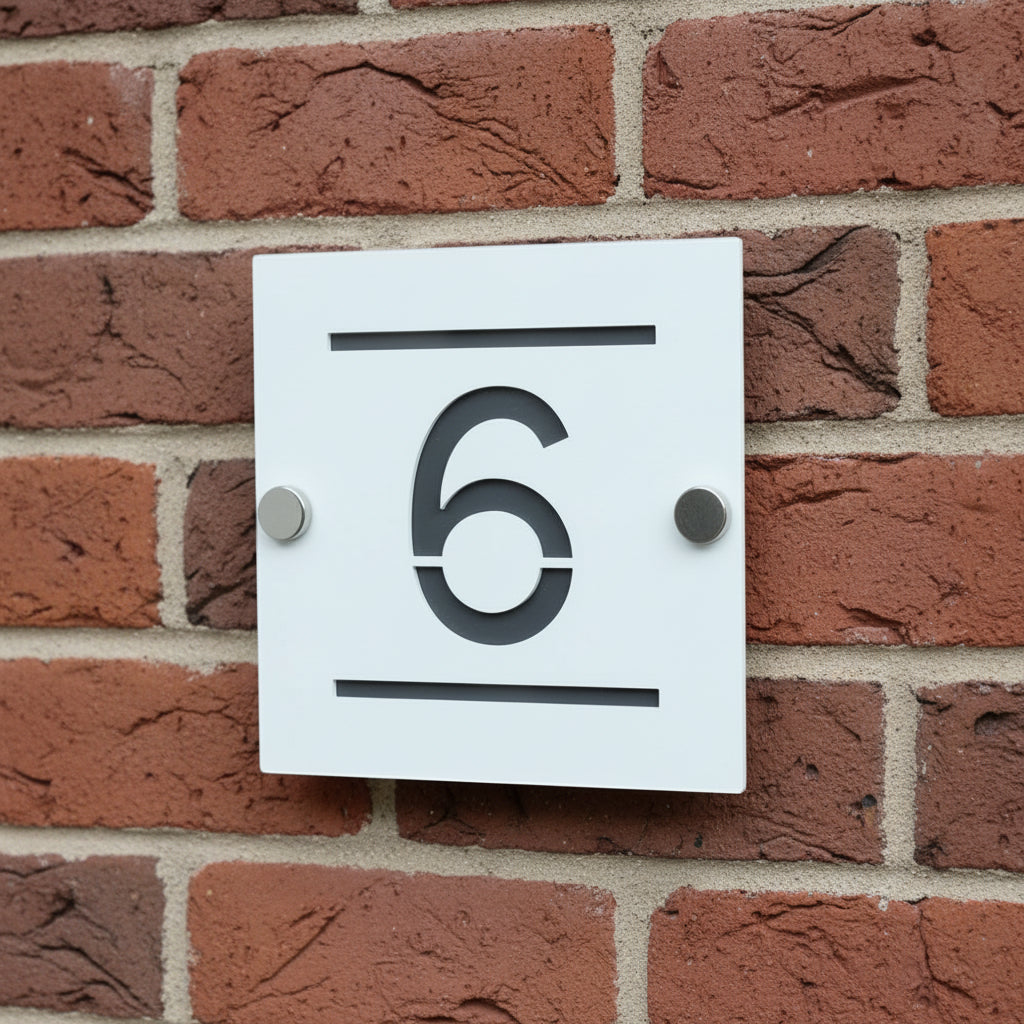 Square Modern Acrylic House Number