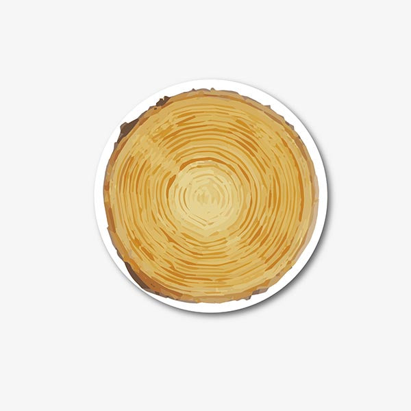 Round Wood Effect Coaster