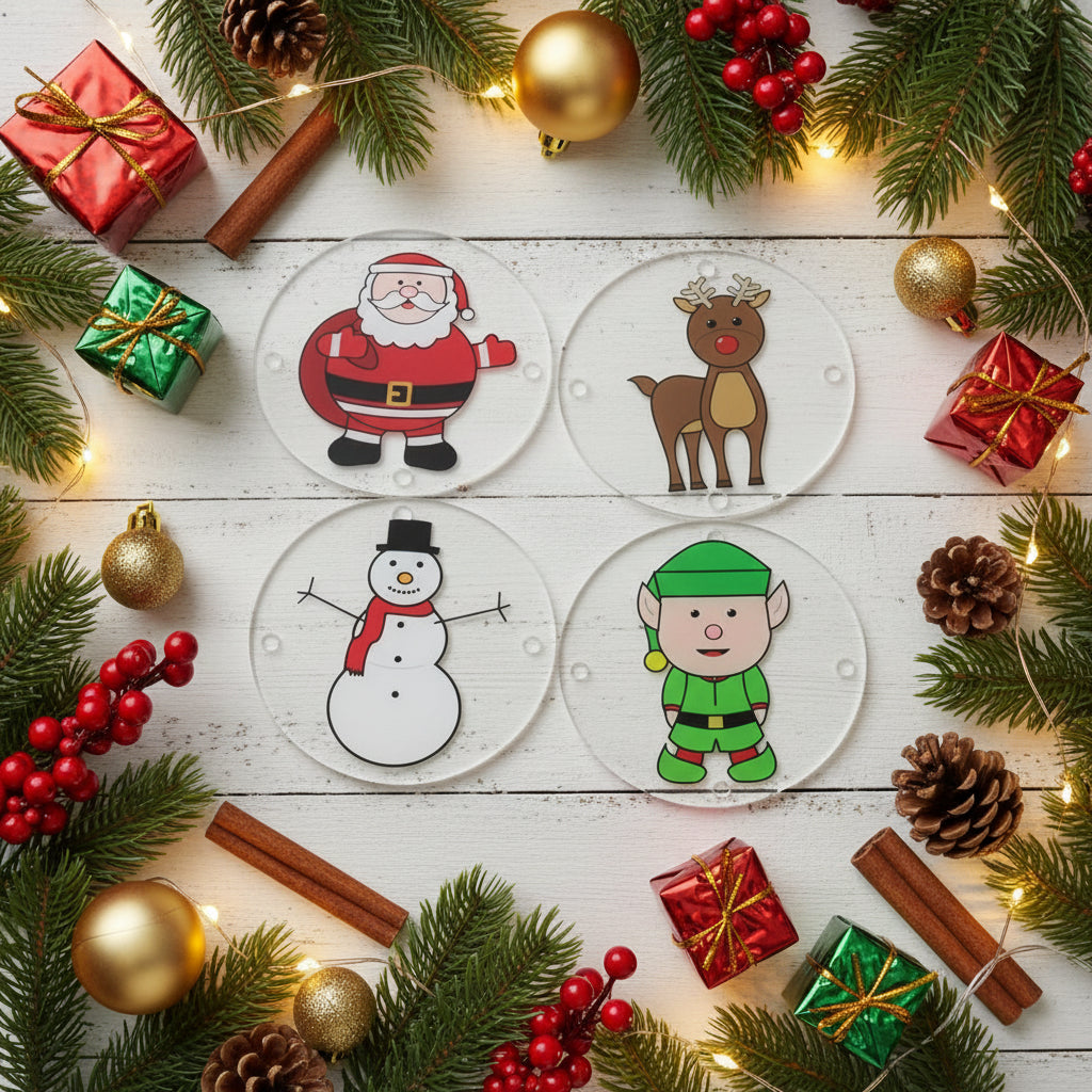 Christmas Character Coaster Set