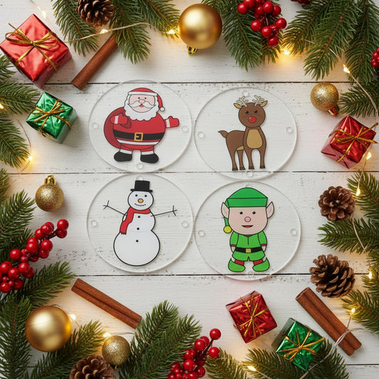 Christmas Character Coaster Set