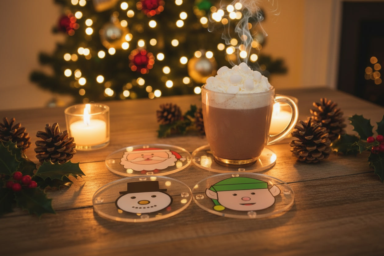 Christmas Character Faces Coasters