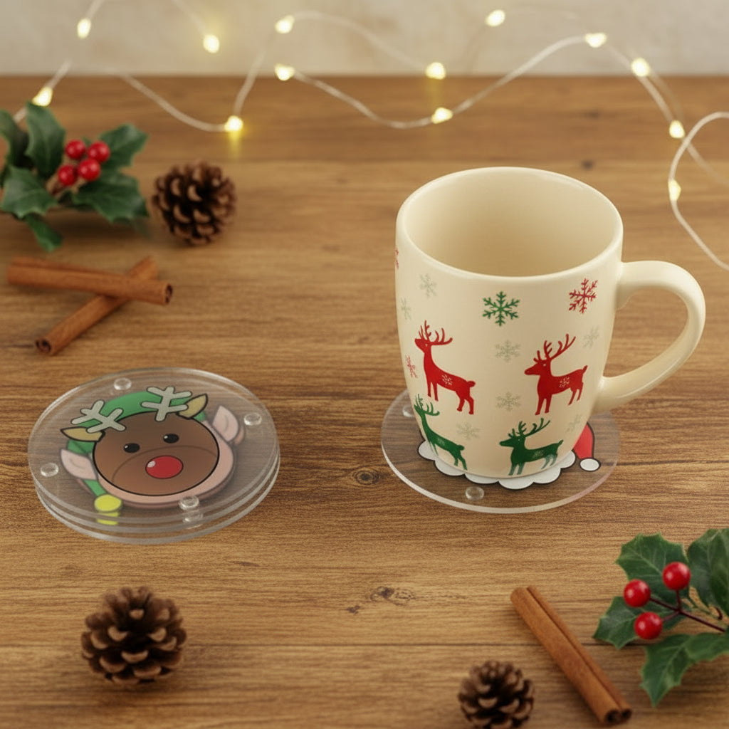 Christmas Character Faces Coasters