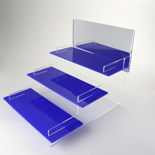 Wide Acrylic Tiered Display Stand – 395mm Wide