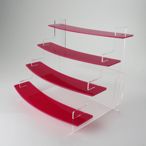 395mm Slimline Curved Tiered Display Stand