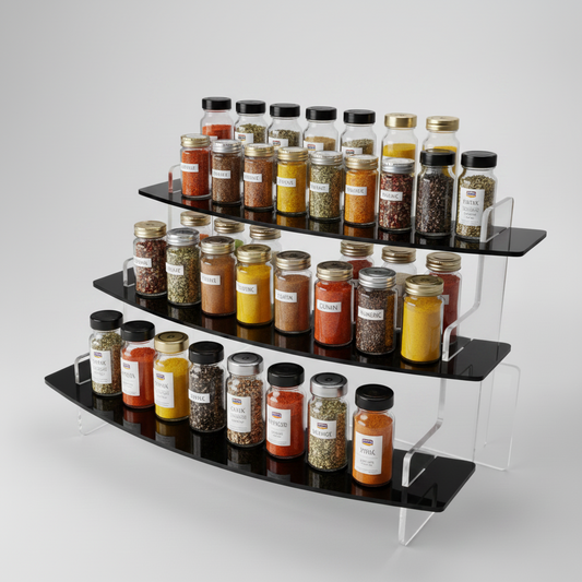 395mm Slimline Curved Tiered Display Stand