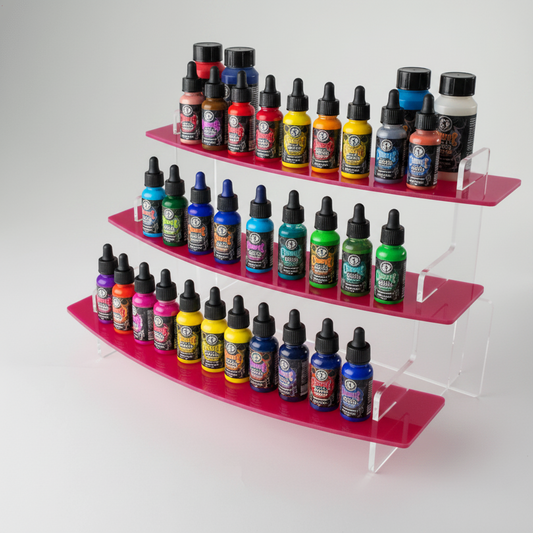 295mm Slimline Curved Tiered Display Stand