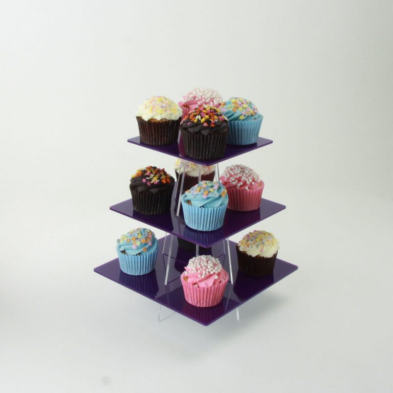 Small Square Tiered Acrylic Cupcake Stand