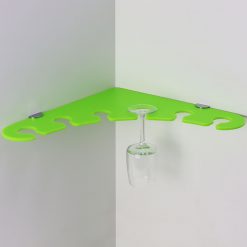6 glass acrylic corner wine glass shelf