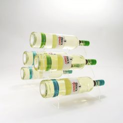 5 bottle clear acrylic minimalist wine rack