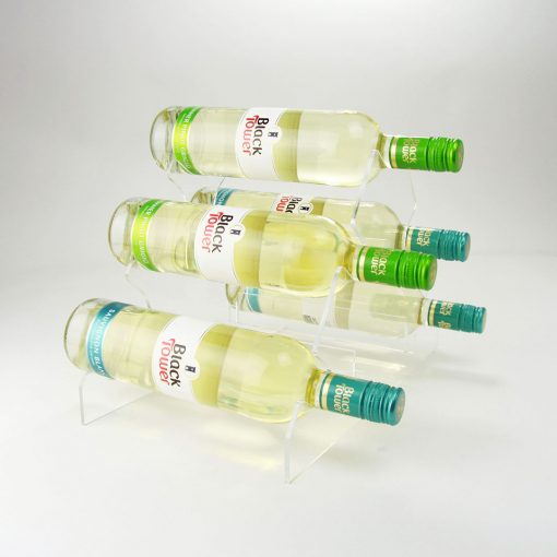 Minimalist 5 Bottle Clear Acrylic Wine Rack