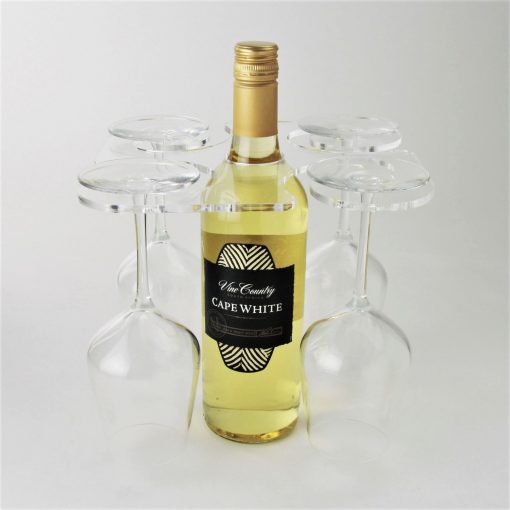 Wine Glass and Bottle Butlers - 4 Glasses