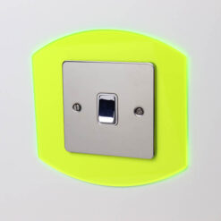 Light Switch / Socket Surround - Acid Green Edge-Lit Oval