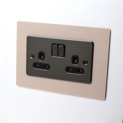 Light Switch / Socket Surround - Double Desert Beige Surround