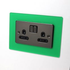 Light Switch / Socket Surround - Double Jade Green Surround