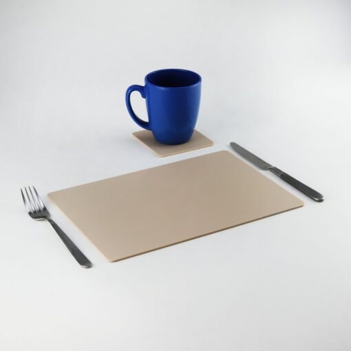 Desert Beige Natural Acrylic Placemat and Coaster
