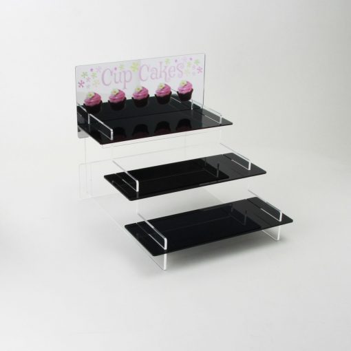 Tiered Cupcake Stand with Printed Mirror Header 3 tier