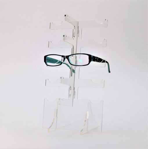 Clear Acrylic Glasses Display Stand with Glasses