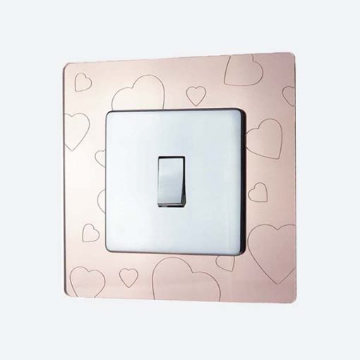 Hearts Rose Mirror Light Switch / Socket Surround