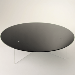 Large Round Cake Stand single tier black acrylic