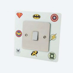 Mini Superhero Logos Light Switch / Socket Surround