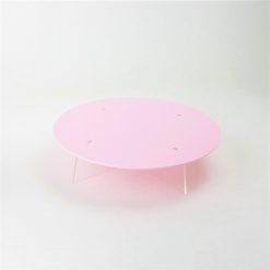 Large Round Cake Stand empty pink