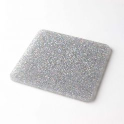 1 Square Silver Glitter Coaster