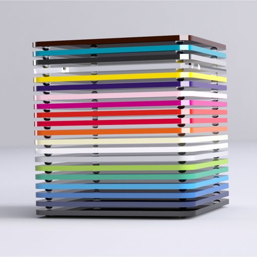 Acrylic Square Coasters Stacked 2