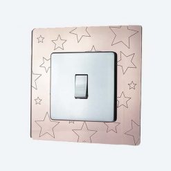 Stars Rose Gold Mirror Light Switch / Socket Surround