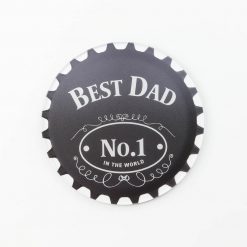 Best Dad Whiskey Style Printed Coaster
