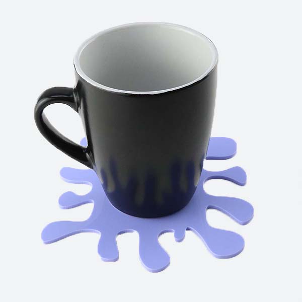 Purple Splat Coaster with Mug