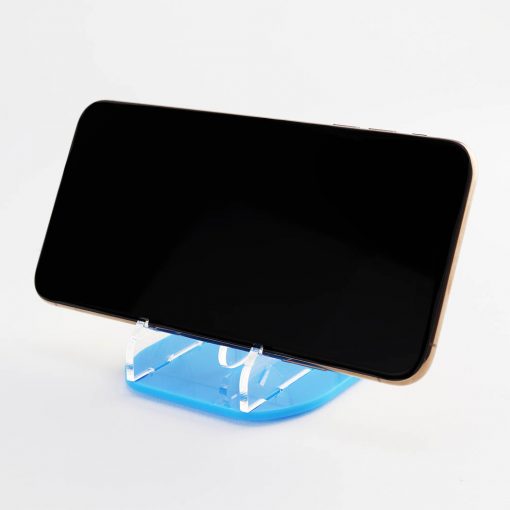 Adjustable Acrylic Mobile Phone Stand Blue
