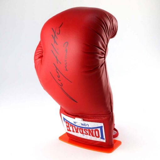 Red Boxing Glove Display Stand with glove