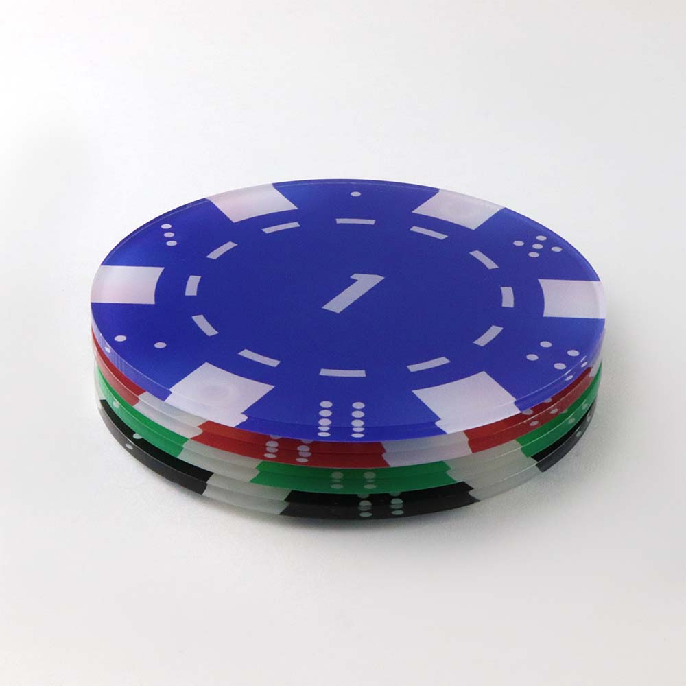 Casino Chip Coaster Set 