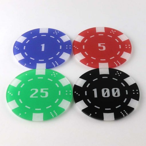 Casino Chip Coaster Set | Bobo & Bob Las Vegas Poker