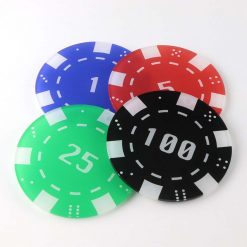 Printed Coasters with Casino Chip Design