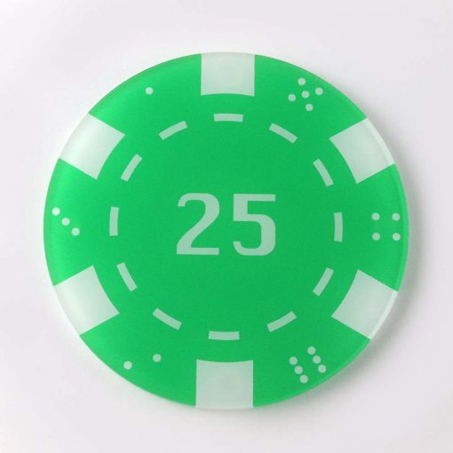 Printed Acrylic 25 Casino Chip Coaster