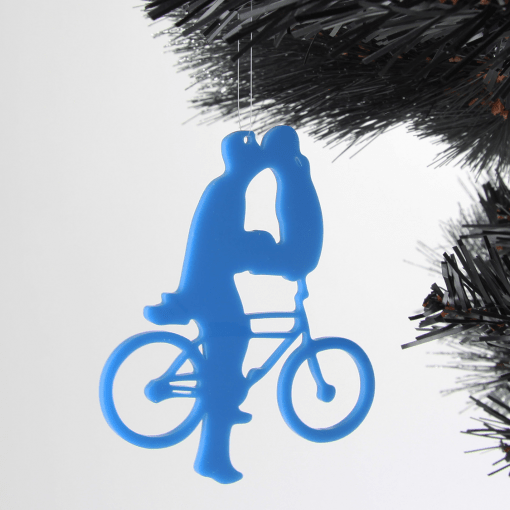 Acrylic Bicycle Kiss Christmas Tree Decorations
