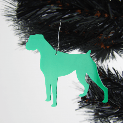 Acrylic Boxer Dog Christmas Tree Decorations