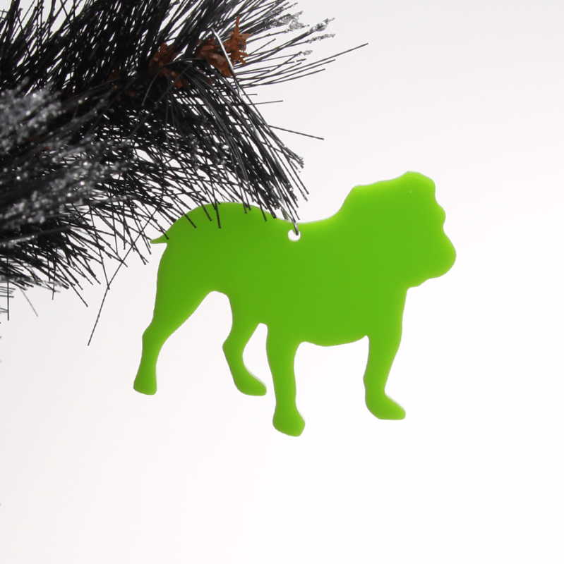 Set of 5 French Bulldog Christmas Tree Decorations - Bobo & Bob