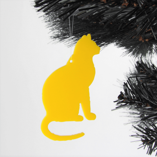 Acrylic Cat Christmas Tree Decorations