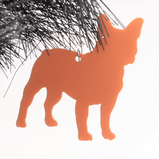 Acrylic French Bulldog Christmas Tree Decorations