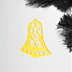 Acrylic Fret Cut Bell Christmas Tree Decorations