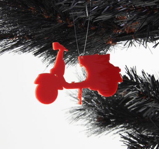 Acrylic Scooter Christmas Tree Decorations