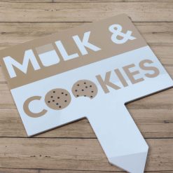 Milk & Cookies Brown Large Rectange Sign