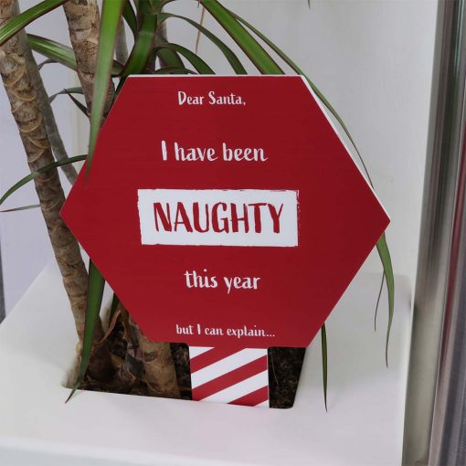 Naughty Christmas Sign