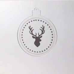 Stag Acrylic Christmas Bauble Solo Shot
