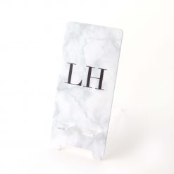 Printed Acrylic Mobile Phone Stand Marble Effect Monogrammed LH