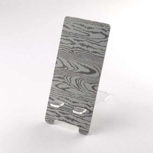 Printed Acrylic Grey Wood Effect Mobile Phone Stand