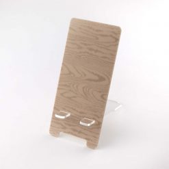 Printed Acrylic Light Wood Effect Mobile Phone Stand
